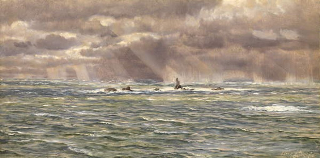 Detail of Longships, 1872 by John Brett