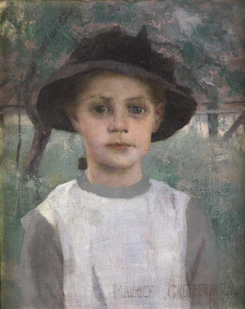 Detail of A Young Girl, 1886 by Maurice Greiffenhagen