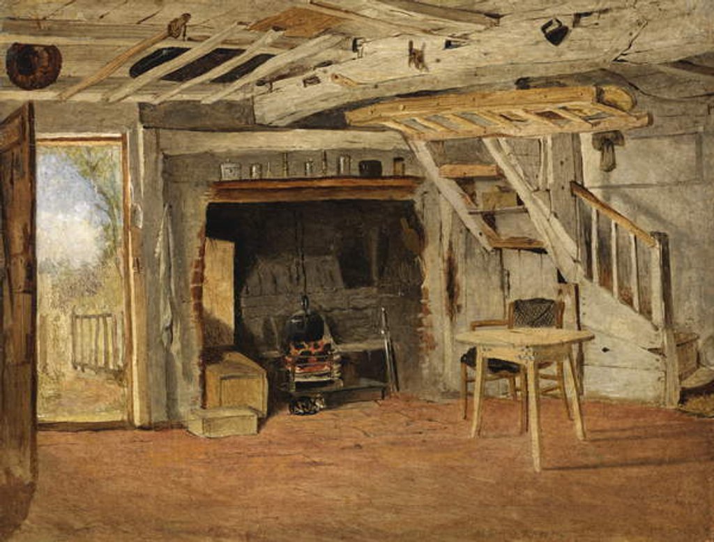 Detail of Study of a Cottage Interior, c.1869 by Benjamin Williams Leader
