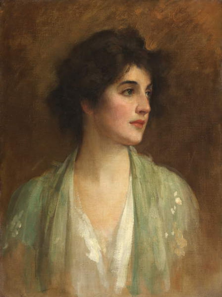 Detail of The Green Shawl by Samuel Luke Fildes