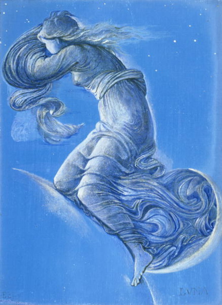 Detail of Luna by Edward Coley Burne-Jones