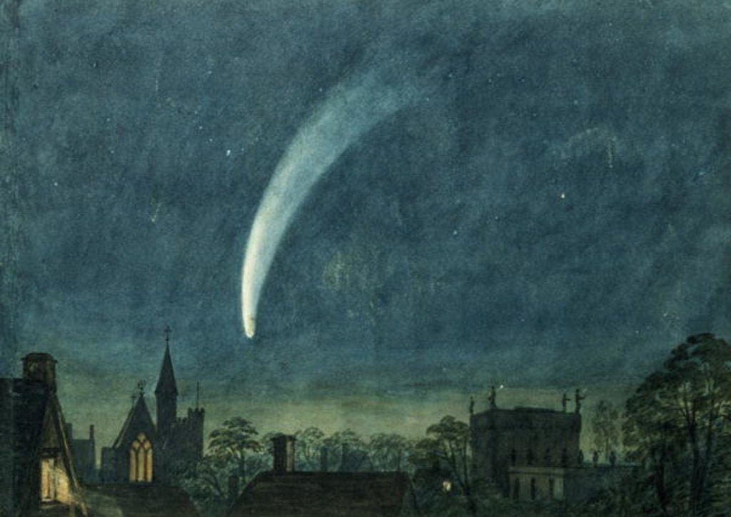 Detail of Donati's Comet over Balliol College by William of Oxford