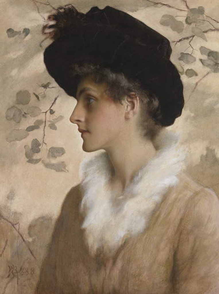 Detail of Portrait of a Lady, 1888 by George Henry Boughton
