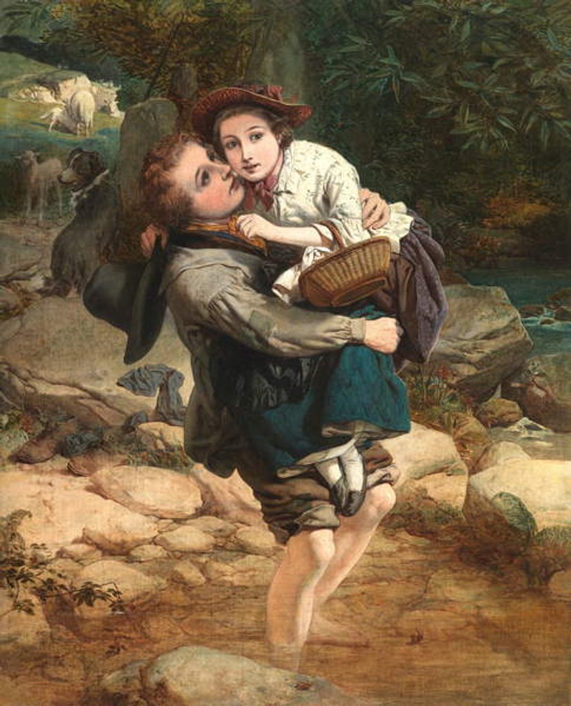 Detail of Crossing the Stream by William A. Atkinson