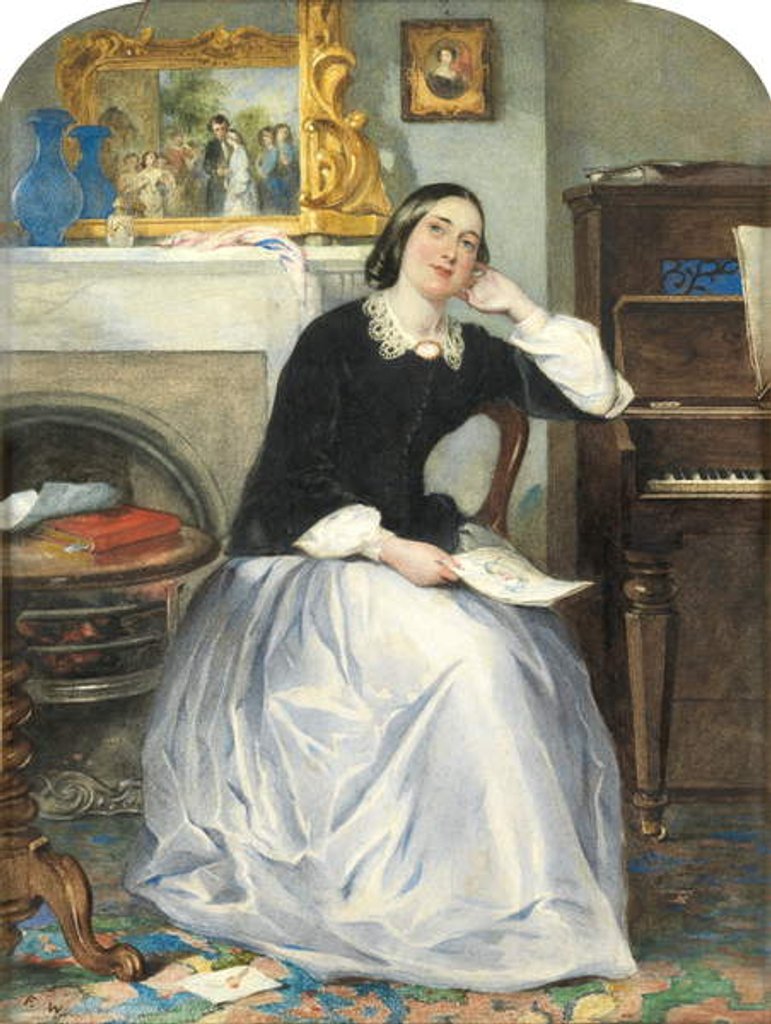 Detail of The Love Token by Frederick Walker