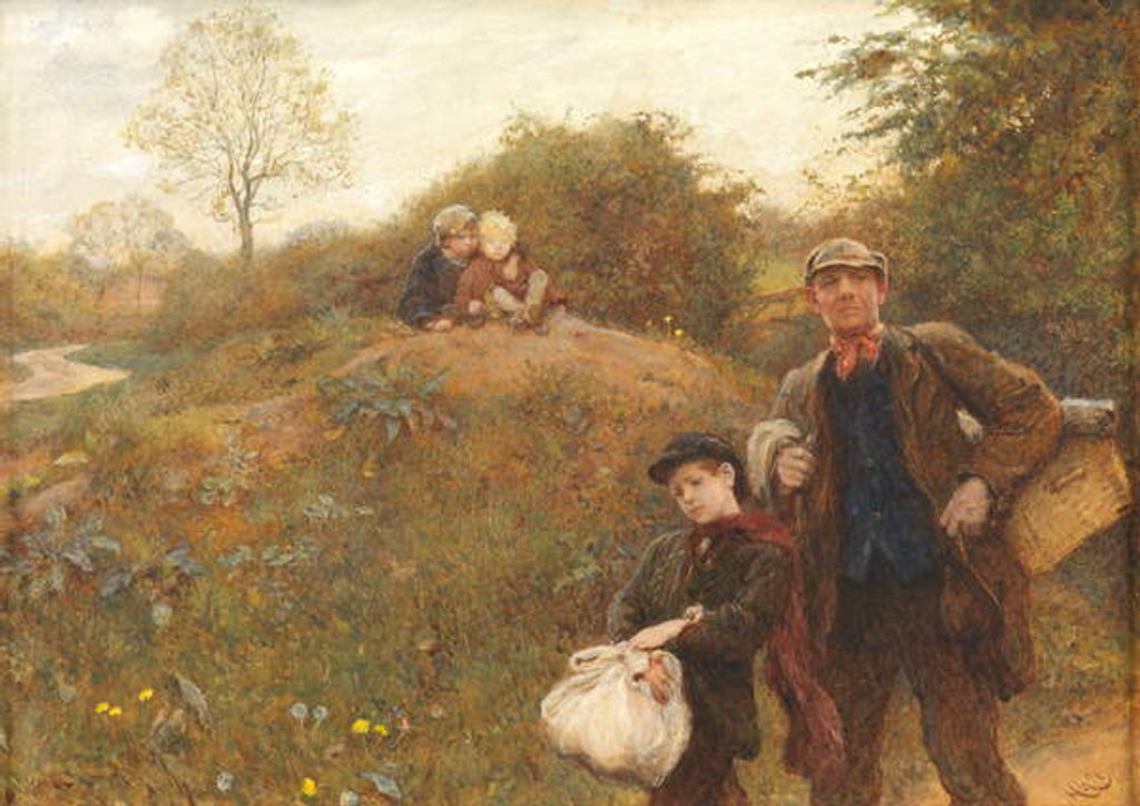 Detail of Moving On, 1891 by Hubert von Herkomer