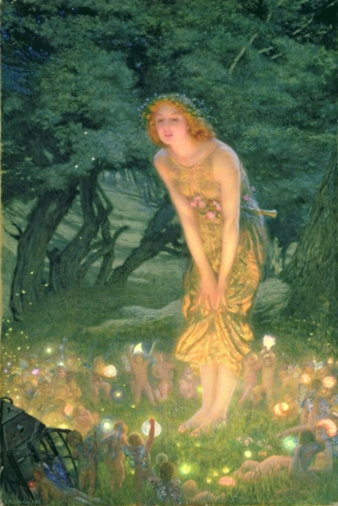 Detail of Midsummer Eve, c. 1908 by Edward Robert Hughes