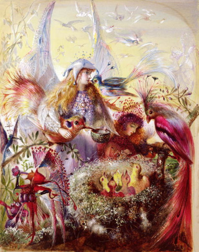 Detail of Fairies with Birds by John Anster Fitzgerald