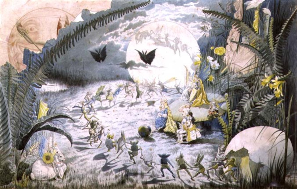 Detail of A Fairy Gathering by George Cruikshank