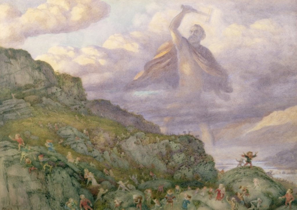 Detail of The God Thor Chasing the Dwarfs, 1878 by Richard Doyle