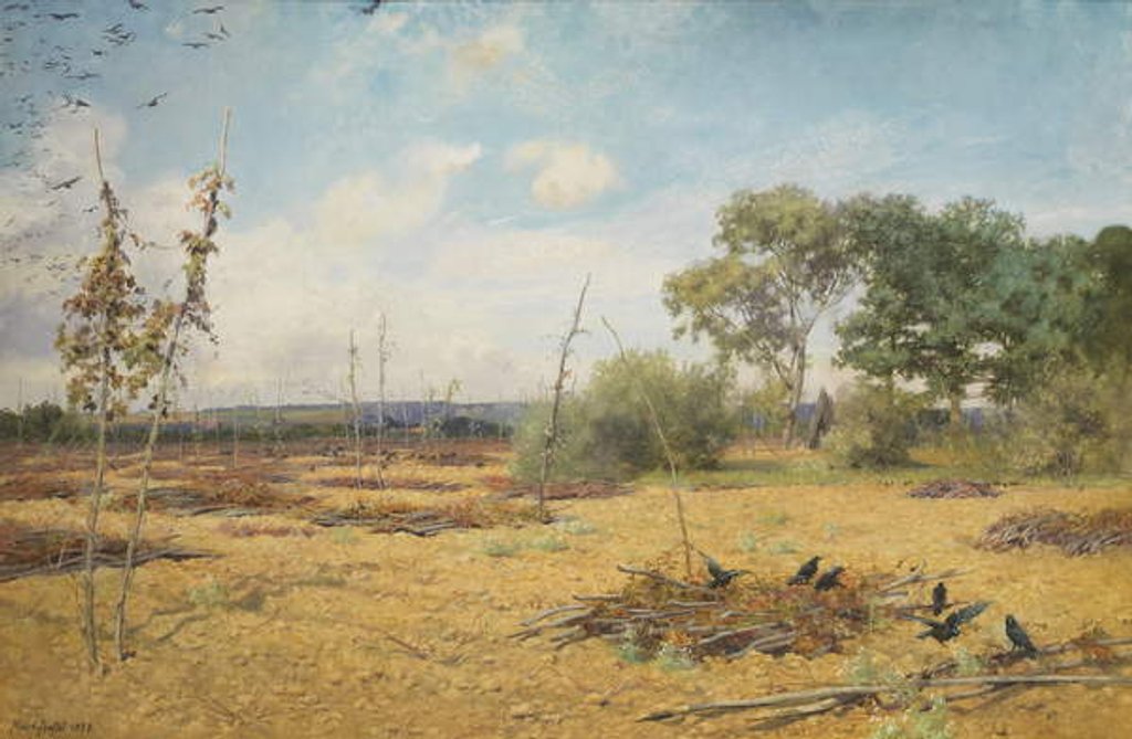 Detail of When Hops are Housed and Gardens Bare, 1888 by Maud Naftel