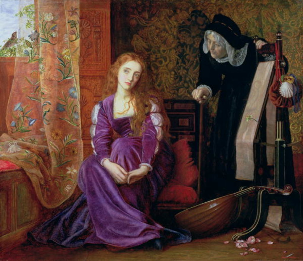 Detail of The Pained Heart, or 'Sigh No More, Ladies', 1868 by Arthur Hughes