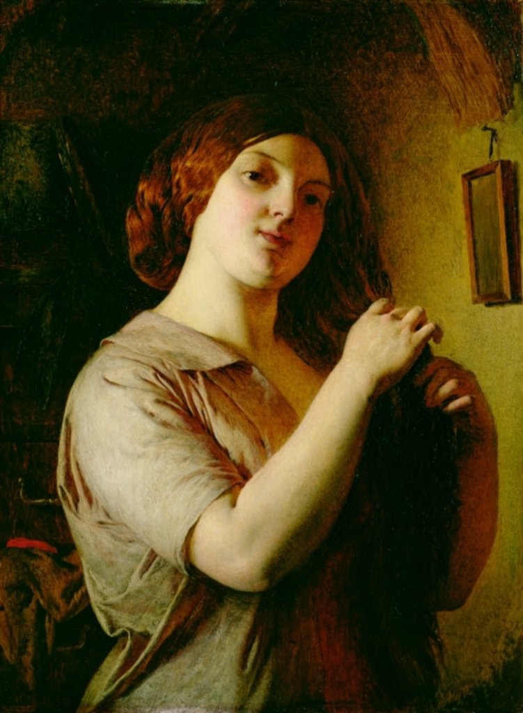 Detail of Jenny's Toilet, 1859 by John Dawson Watson