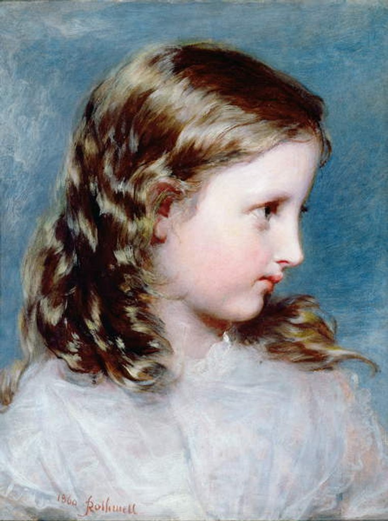 Detail of Head of a Girl, 1860 by Richard Rothwell