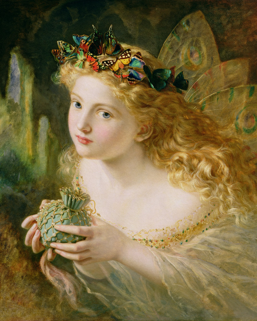 Detail of A portrait of a fairy, 1869 by Sophie Anderson