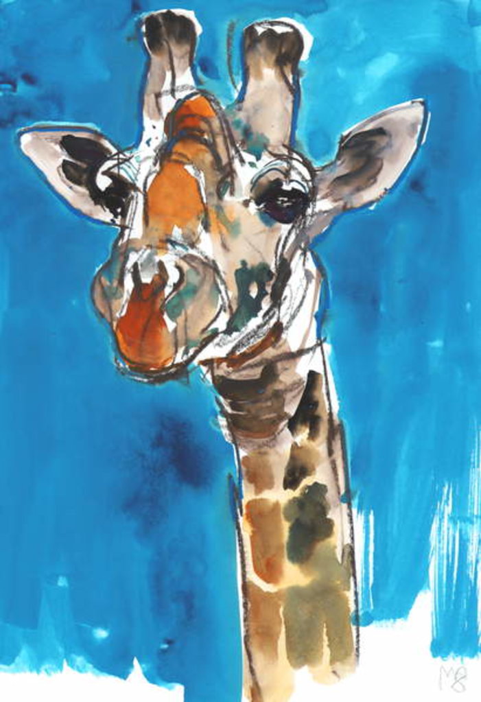 Detail of Blue Sky Giraffe, 2018 by Mark Adlington