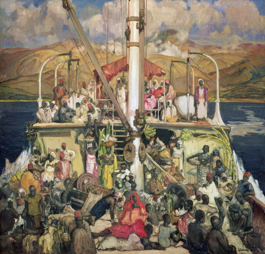 Detail of The Ferry, c.1928-33 by Fernand Allard L'Olivier