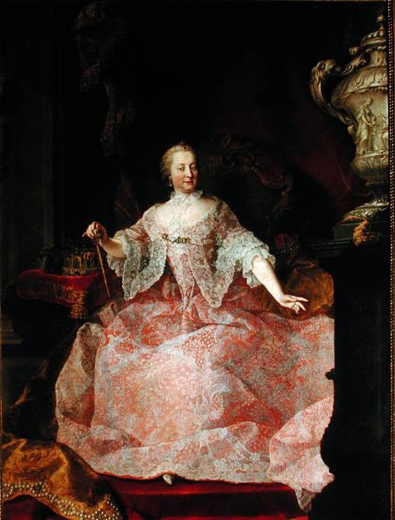 Detail of Empress Maria-Theresa 1744 by Martin van Mytens or Meytens