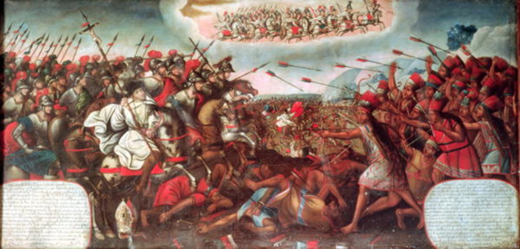 Detail of Battle scene by School Peruvian