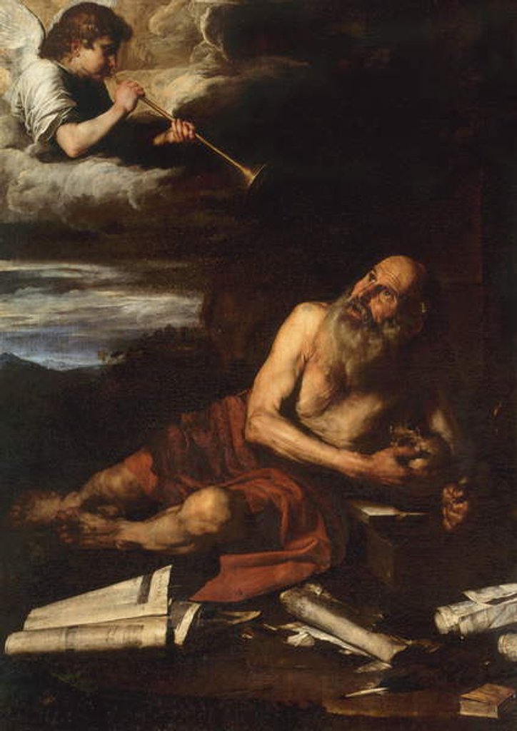 Detail of St. Jerome by Jusepe de Ribera