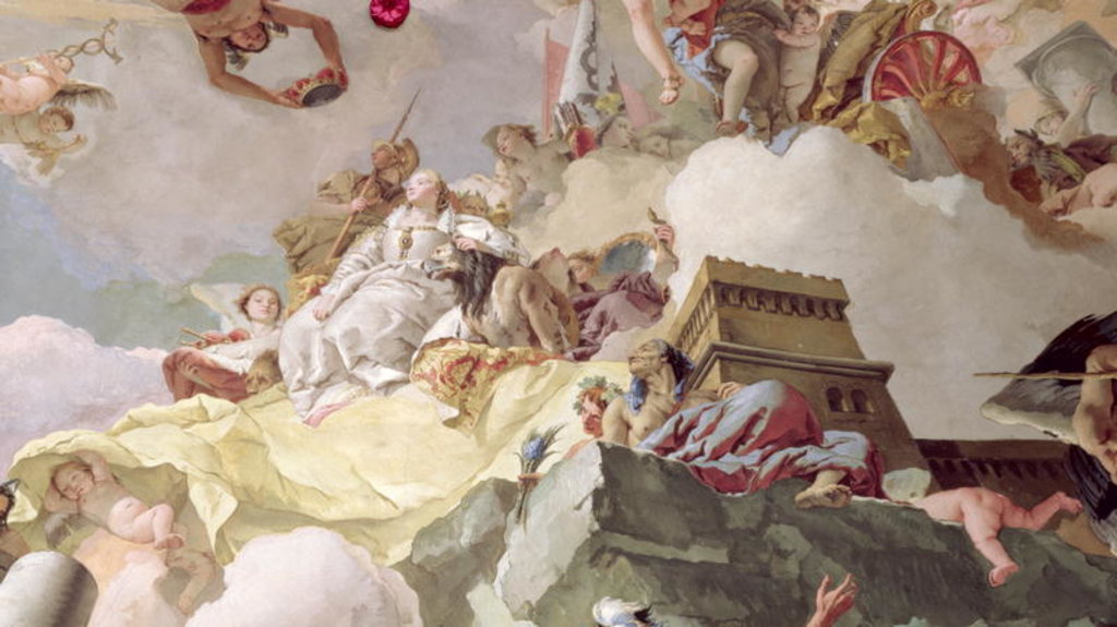 Detail of Apotheosis of the Spanish Monarchy by Giovanni Battista Tiepolo