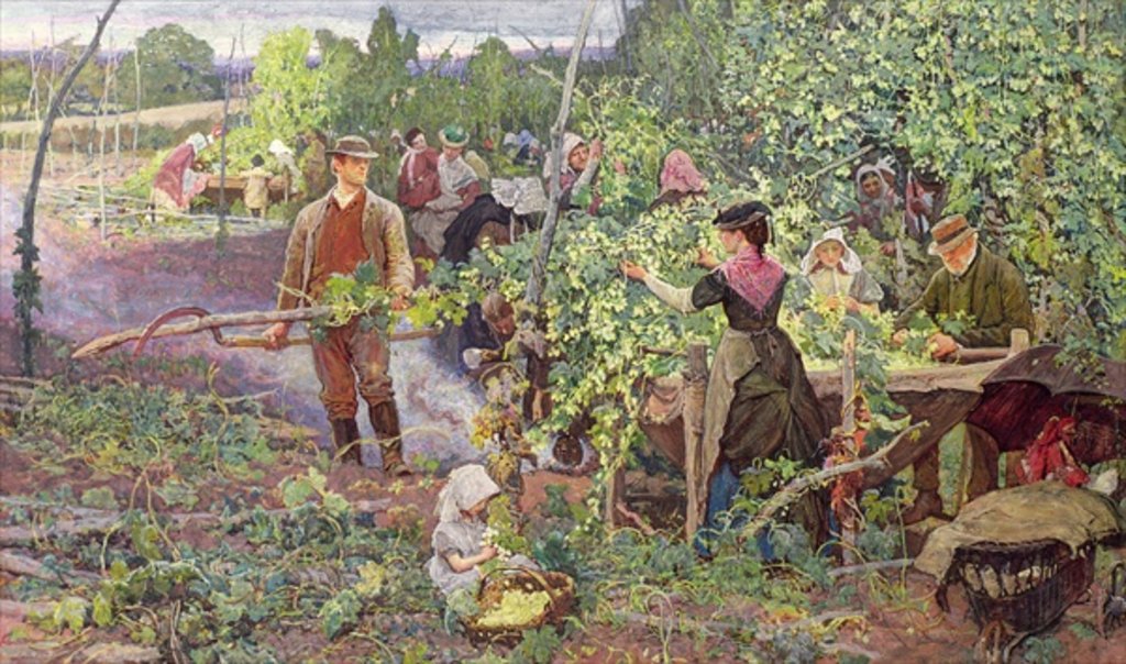 Detail of Hop Pickers, c.1870 by William Small