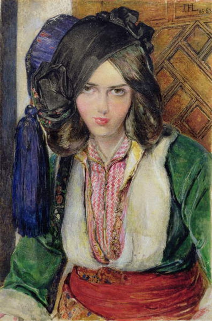 Detail of A Turkish Girl, 1863 by John Frederick Lewis