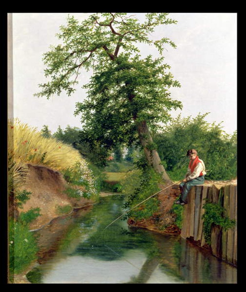 Detail of A Boy Fishing by Arthur Hughes