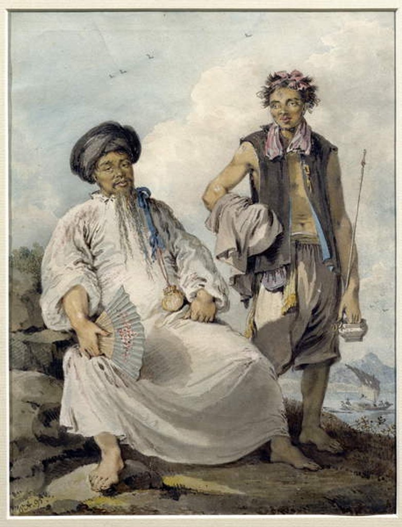 Detail of Mandarin with Pipe Bearer, 1795 by William Alexander