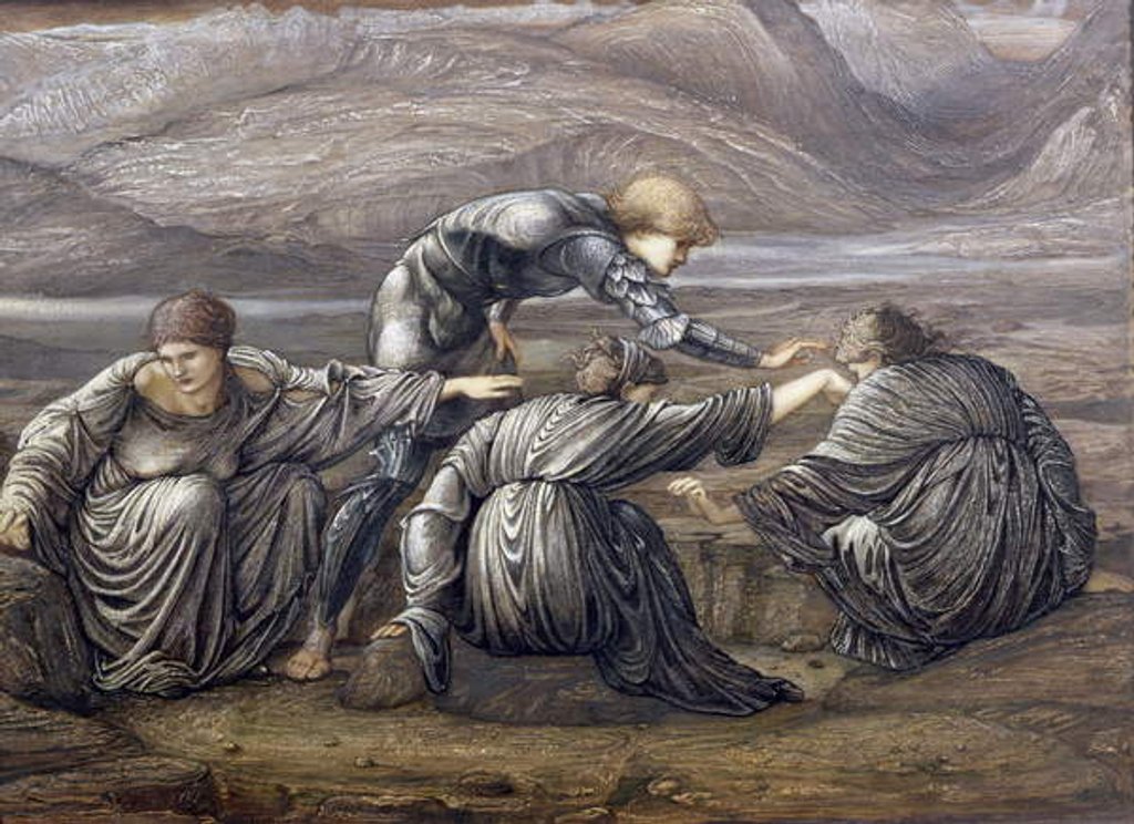 Detail of Study for Perseus and the Graiae, 1880 by Edward Coley Burne-Jones
