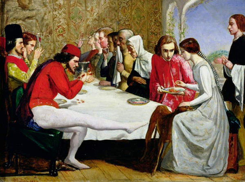 Detail of Lorenzo and Isabella, 1849 by John Everett Millais