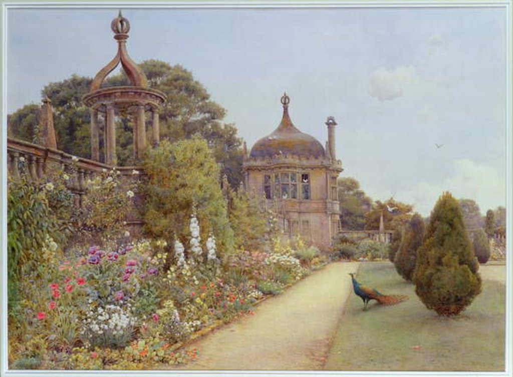 Detail of The Gardens at Montacute, Somerset, 1893 by Ernest Arthur Rowe