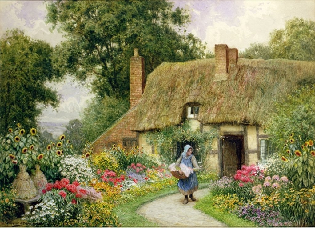 Detail of Taking out the Washing by Arthur Claude Strachan