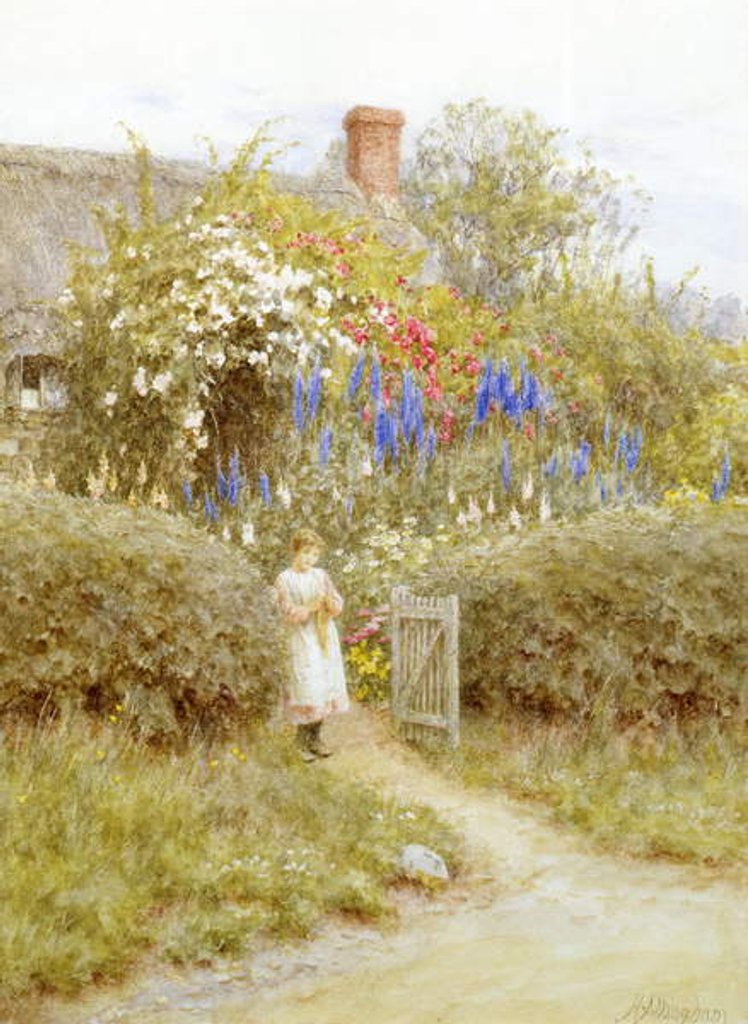Detail of The Cottage Gate by Helen Allingham