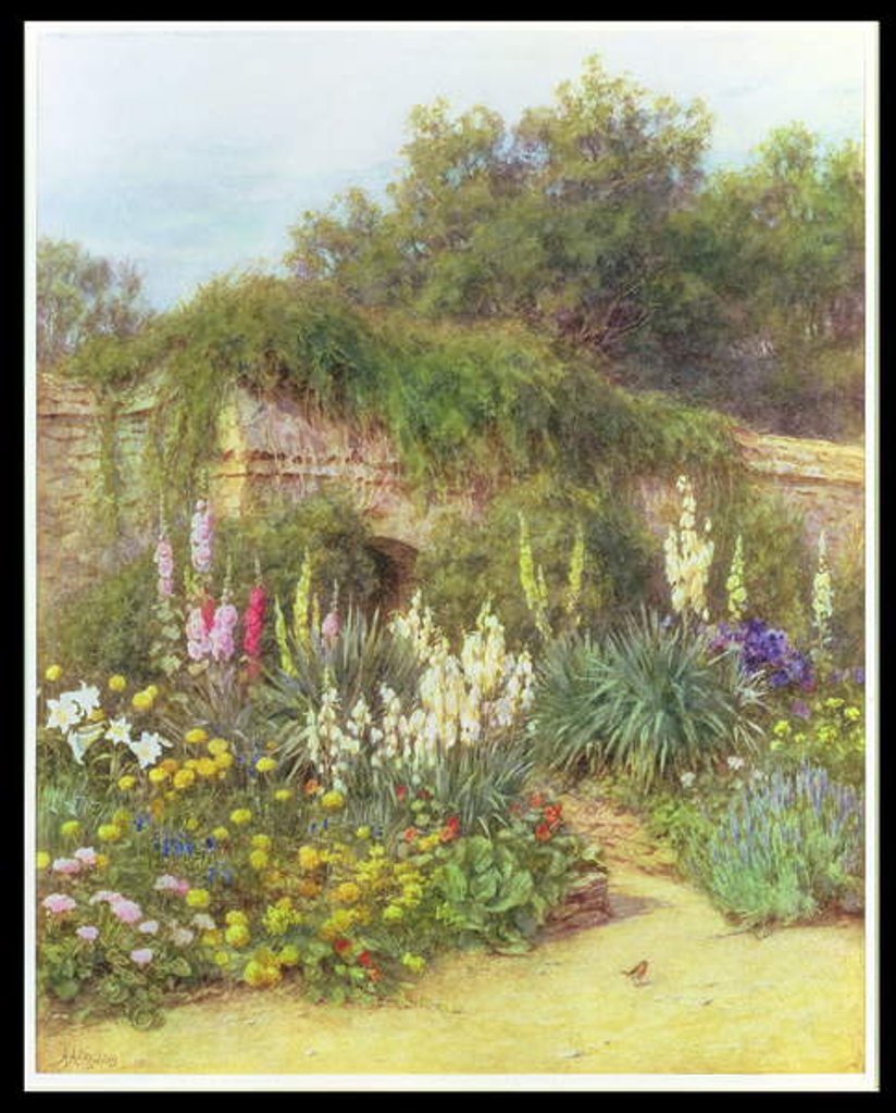 Detail of In Munstead Wood Garden, Gertrude Jekyll's Garden, Godalming, Surrey by Helen Allingham