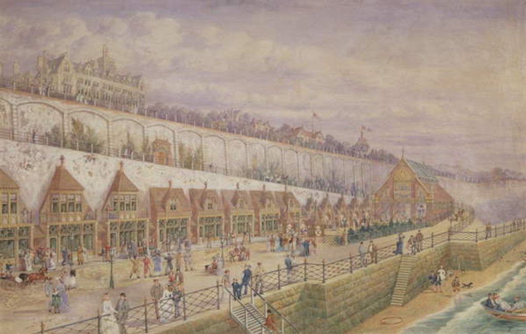 Detail of Projected design for a seaboating establishment and conservatory on the terraces below the Granville Hotel, Ramsgate by John Thomas Wimperis