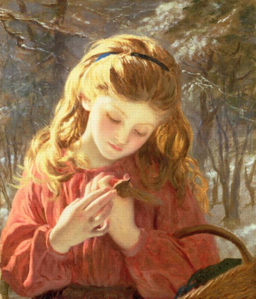 Detail of A New Friend, 19th century by Sophie Anderson