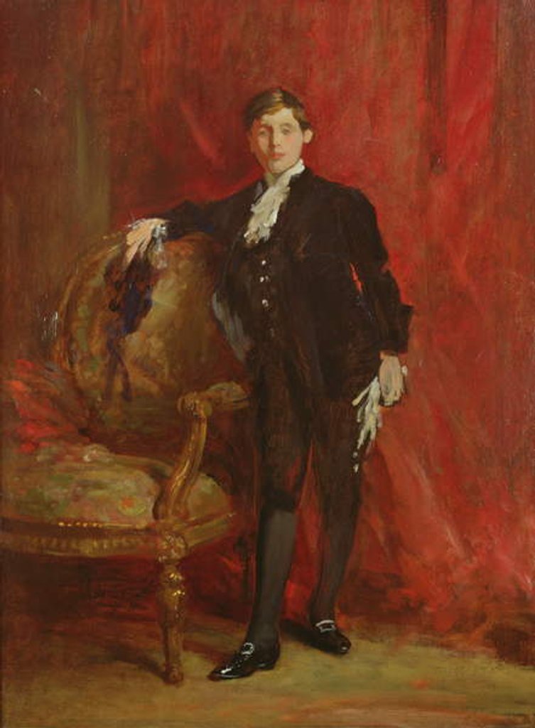 Detail of Lord Michelham dressed as a Pageboy, for the Coronation of George V, c.1910 by Samuel Luke Fildes