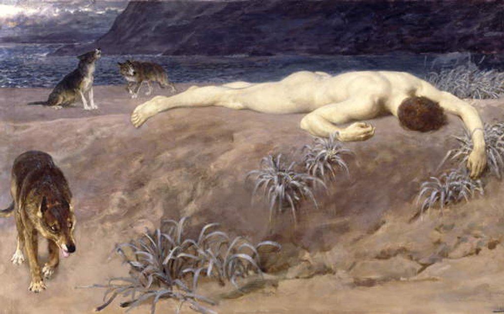 Detail of Dead Hector, 1892 by Briton Riviere