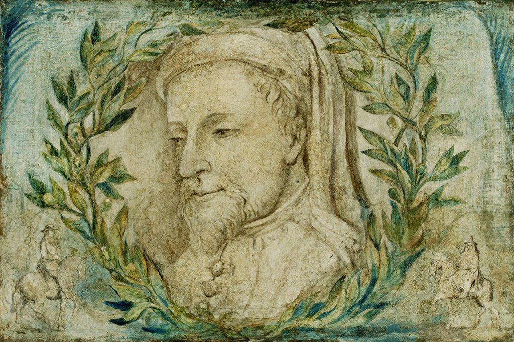 Detail of Geoffrey Chaucer, c.1800 by William Blake