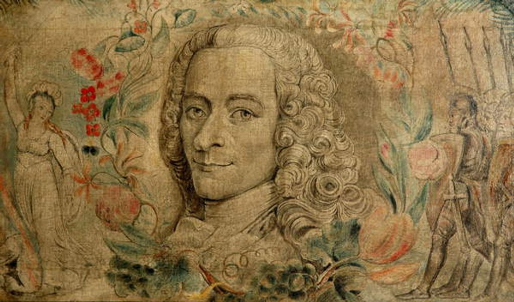 Detail of Francois Marie Arouet de Voltaire, c.1800 by William Blake
