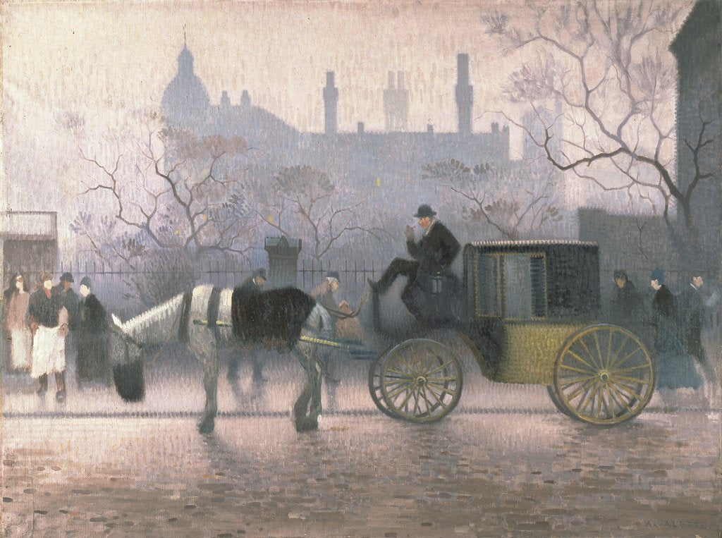 Detail of Old Cab at All Saints, Manchester, 1911 by Adolphe Valette