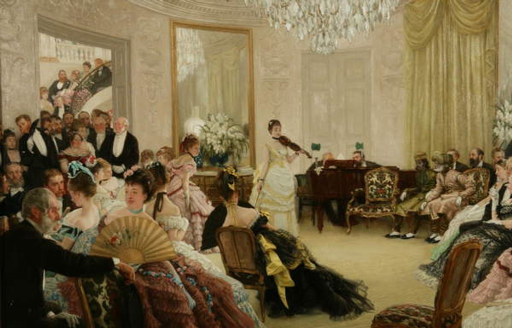 Detail of Hush!, c.1875 by James Jacques Joseph Tissot