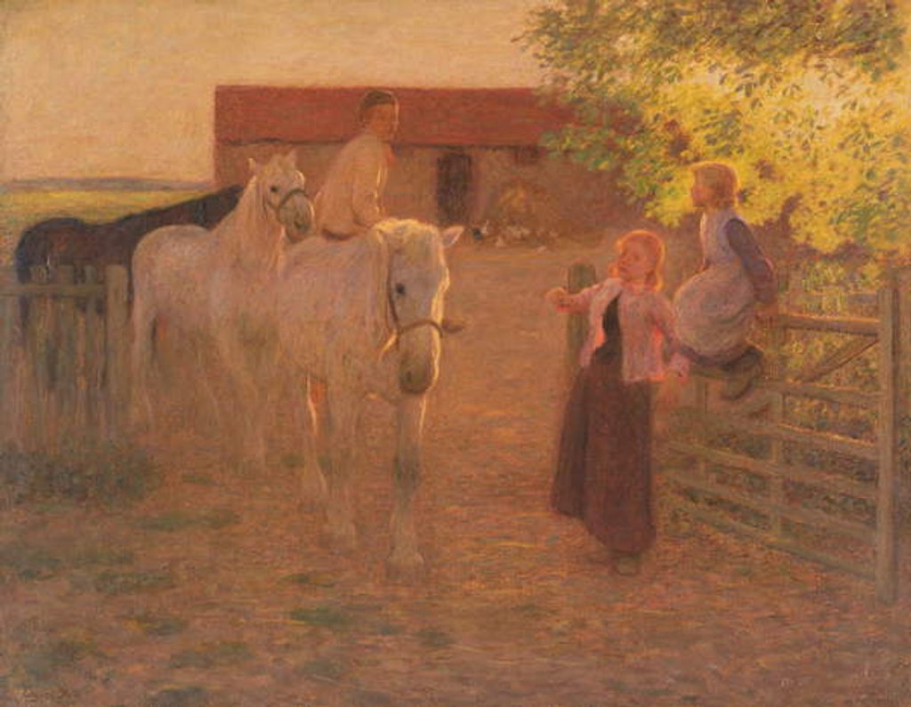 Detail of The Old Gate, c.1896 by William Edward Stott