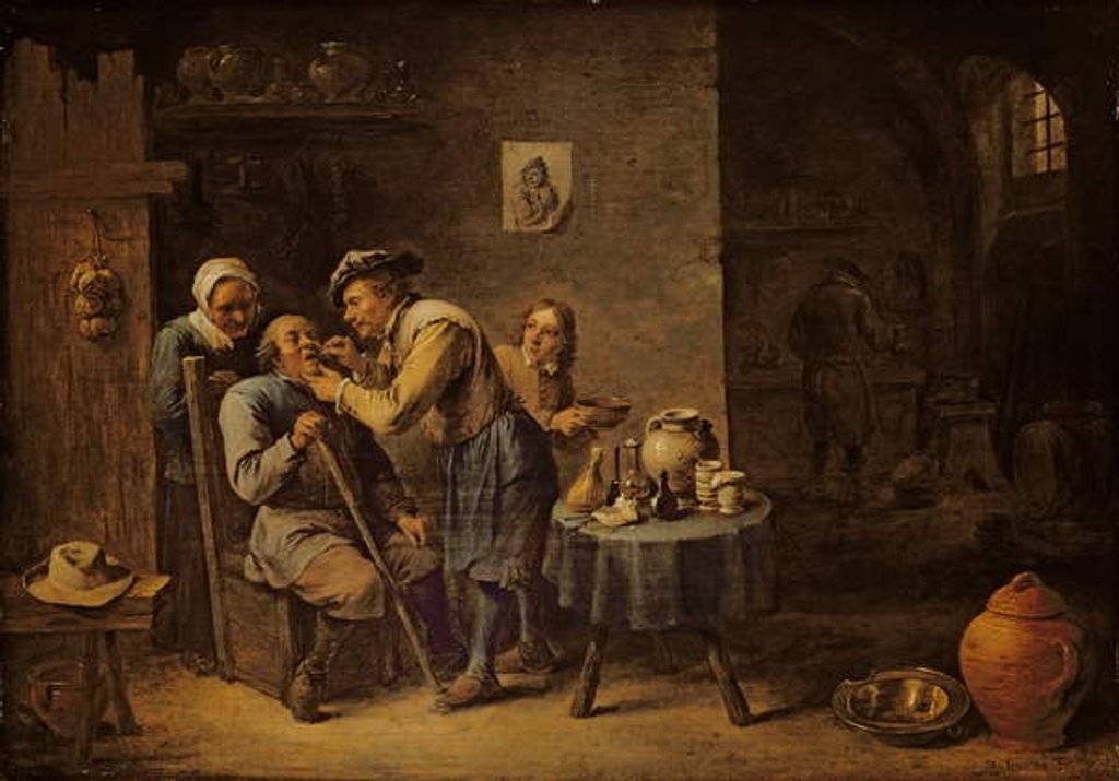 Detail of The Dentist, 1652 by David the Younger Teniers