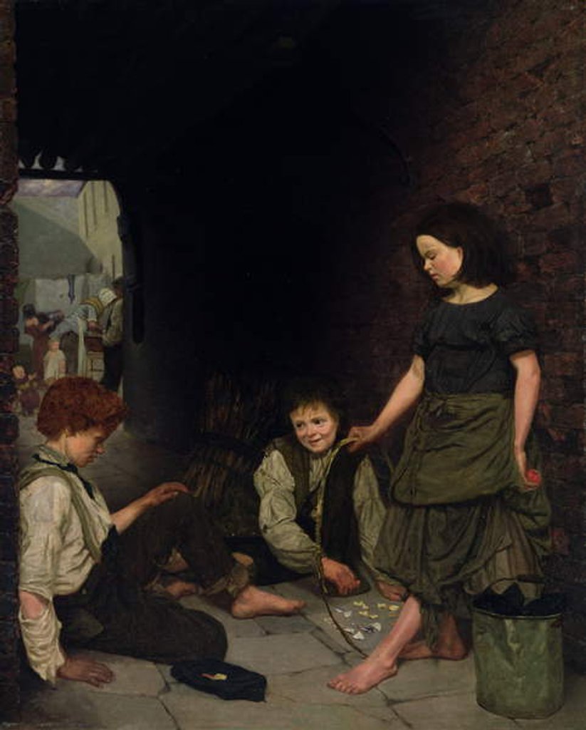 Detail of Manchester and Salford Children, 1861 by Thomas Armstrong