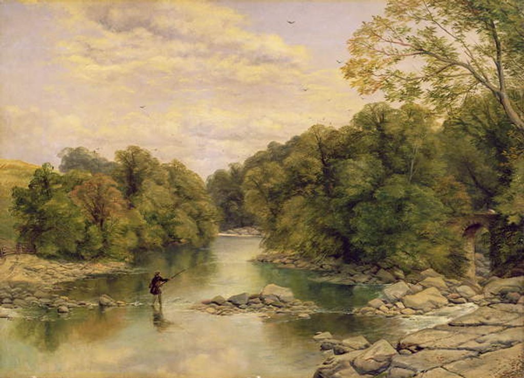 Detail of The River Tees at Rokeby, Yorkshire, c.1860 by Thomas Creswick
