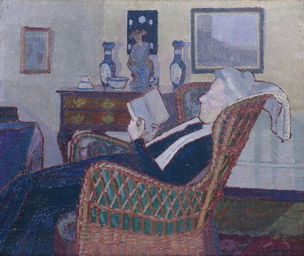 Detail of Interior with Artist's Mother 1917-18 by Harold Gilman