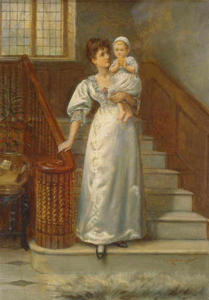 Detail of On the Staircase by George Goodwin Kilburne