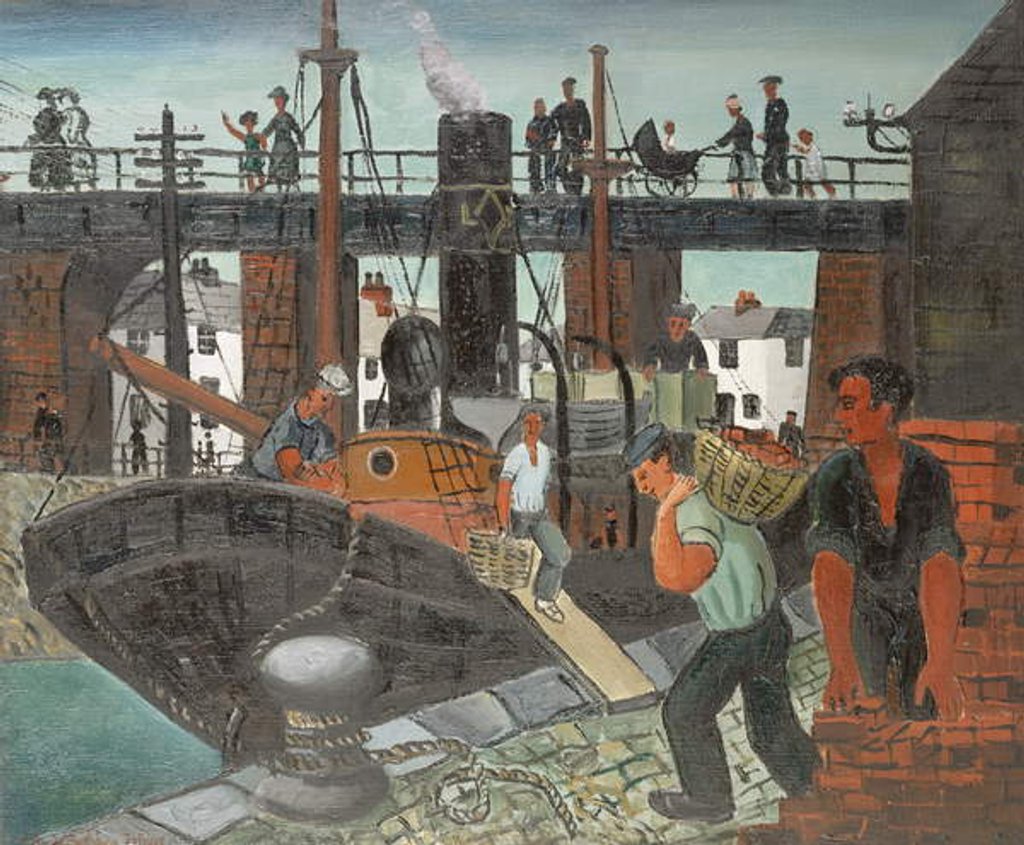 Detail of Loading the Boats, St. Ives, 1926 by Christopher Wood